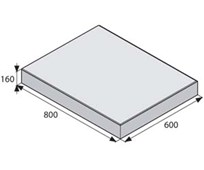 BEST GIGANTICKÁ Antracitová 60/80cm velkoplošná dlažba  METROPOL tl. 80mm